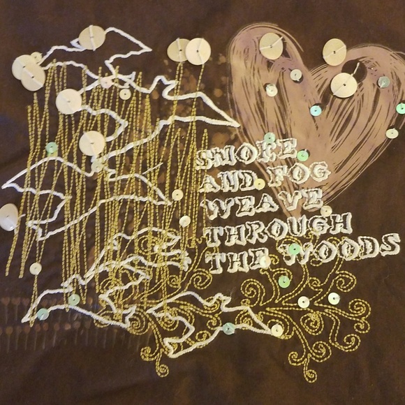 Pink-Lined Brown Tote w/ Cute Design on Front - Picture 3 of 5